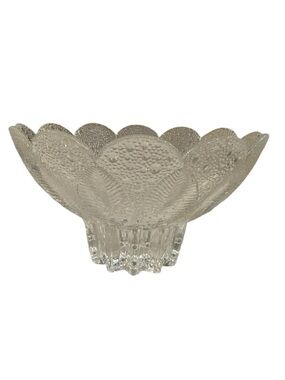 Vintage German Lausitzer crystal bowl, specifically in the "Medea" pattern